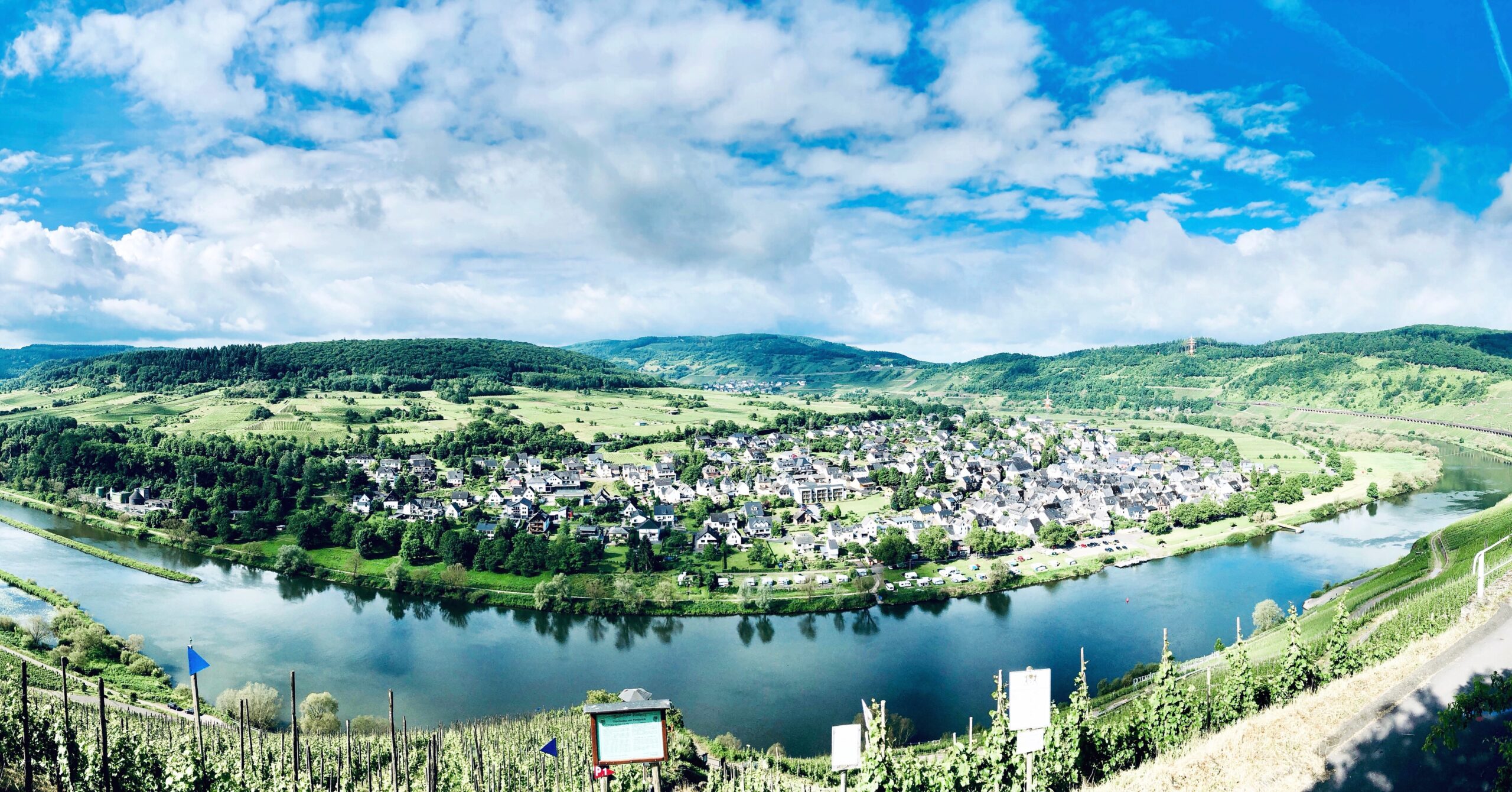 Famous bow of Germany's Mosel River seen from Punderich.
