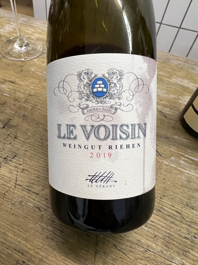 A Bottle of Le Voisin from Weingut Riehen