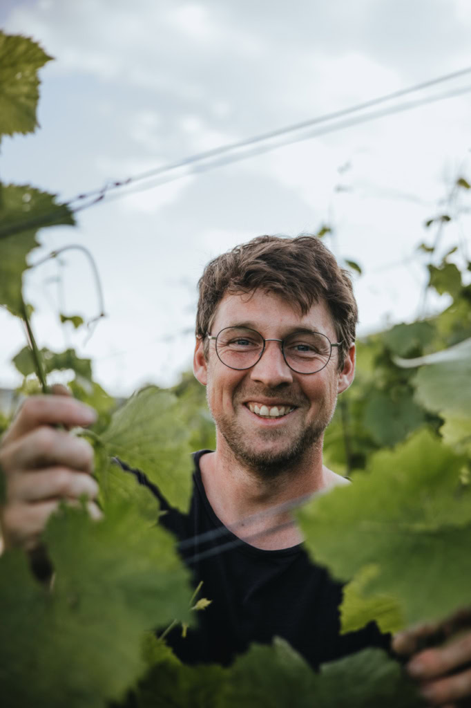 Thomas Patek in the vineyards